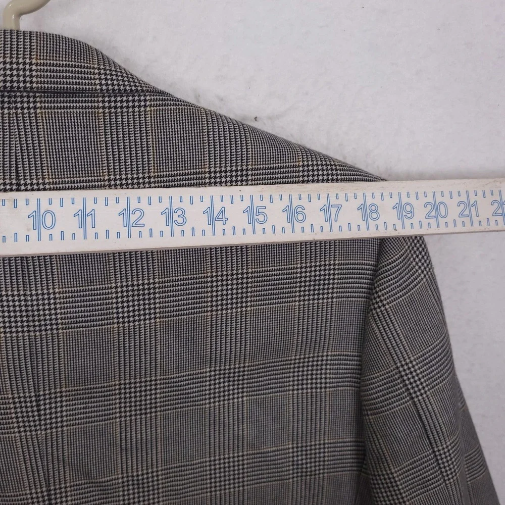 Brooks Brothers Blazer Sport Coat Cashmere Fitzgerald 1818 Mens 46R Glen Plaid